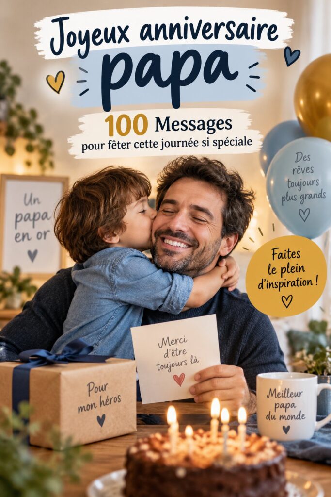 Un cadeau d'anniversaire pour un père accompagné d'un message touchant.