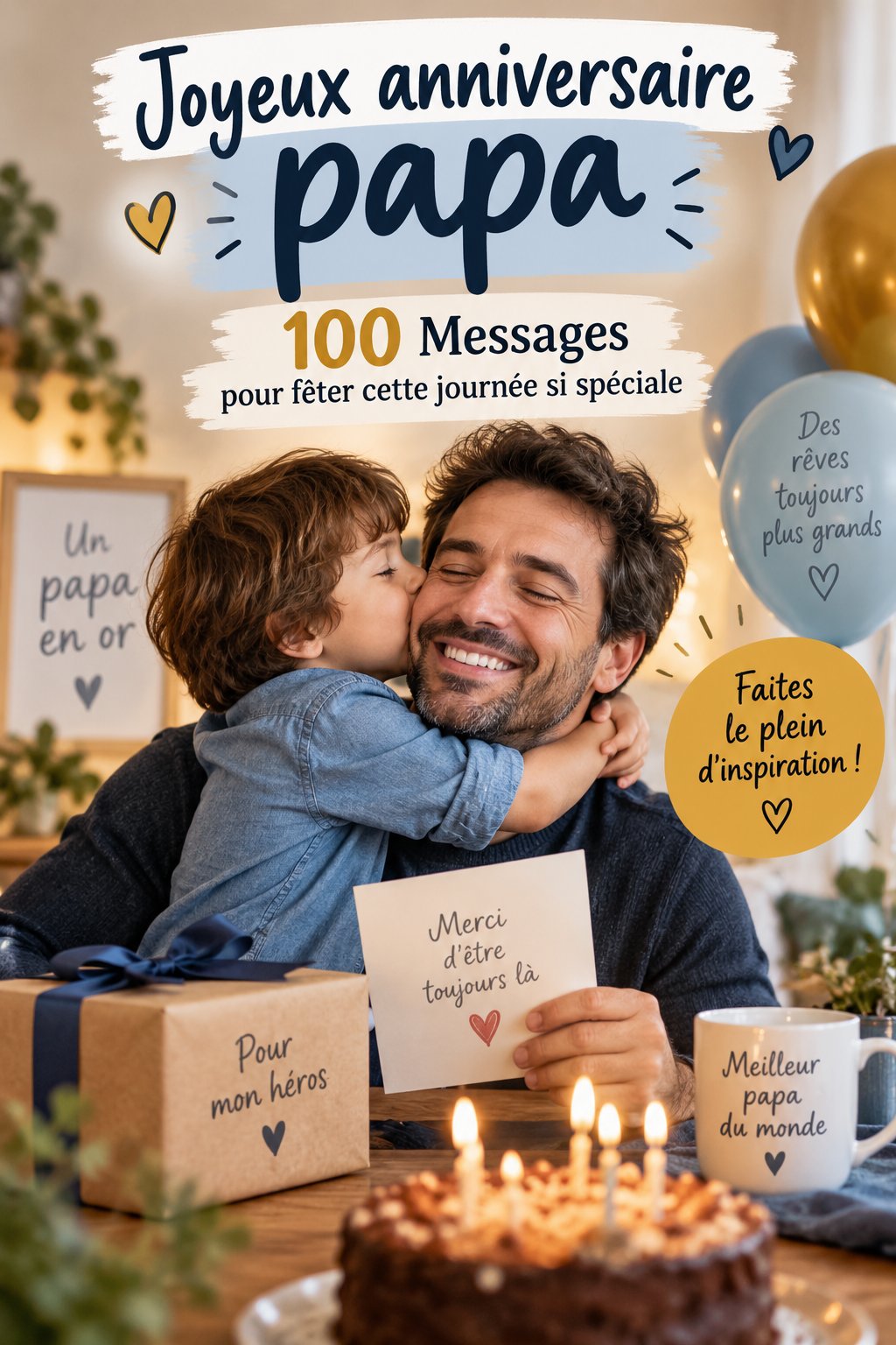 Un cadeau d'anniversaire pour un père accompagné d'un message touchant.