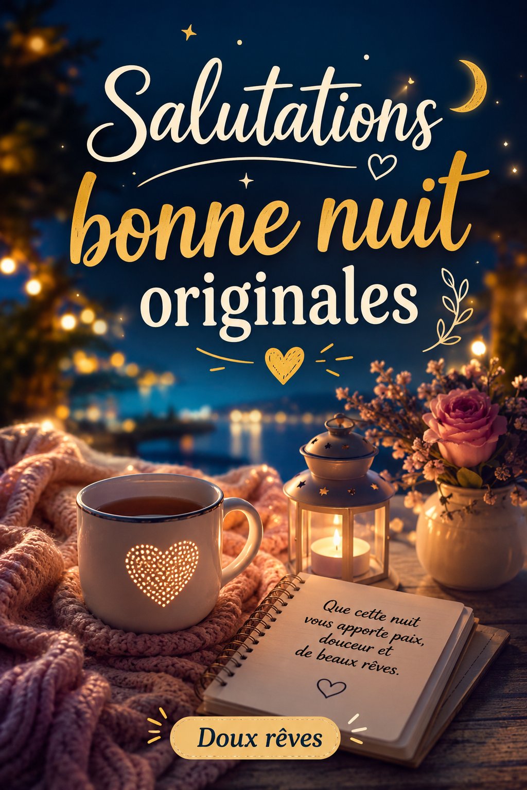 Une série créative de salutations bonne nuit originales