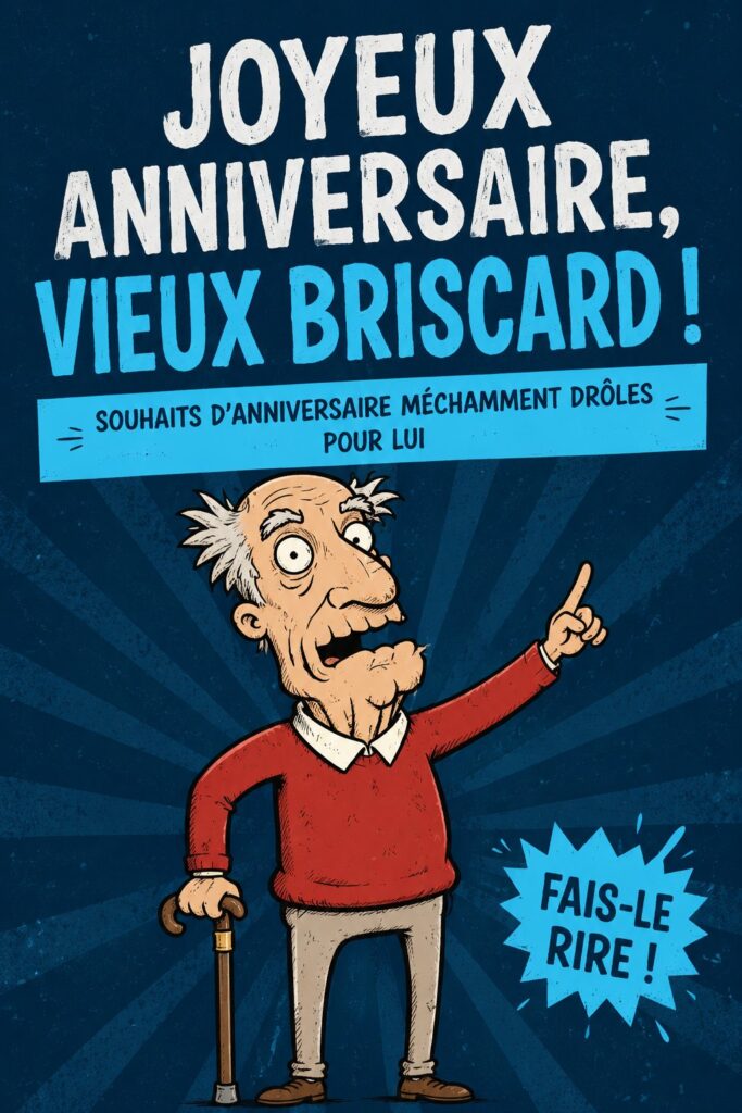 Vœux d'anniversaire humoristiques pour un homme
