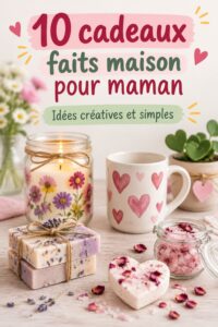 Cadeaux DIY créatifs pour la fête des mères, comprenant des créations uniques et personnalisées.