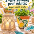 Montage coloré d'idées DIY estivales incluant des décorations et des projets créatifs faits main.