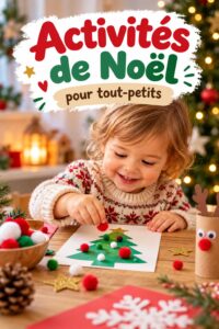 Des enfants s'amusant à réaliser des décorations de Noël ensemble.