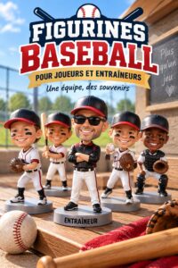 Bobbleheads personnalisés pour une équipe de baseball, colorés et amusants