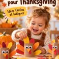 Bricolage bébé pour Thanksgiving avec des matériaux colorés