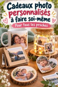 Cadeau photo personnalisé fait main, illustrant une belle créativité à offrir.