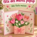 Une carte pop-up colorée et au design touchant pour la fête des mères.