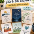 Exemples de cartes de fête des pères à imprimer gratuitement, offrant des designs créatifs et affectueux.
