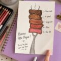 Carte DIY colorée pour la fête des pères avec un message personnalisé.