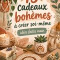 Exemple de créations boho faites main avec des matériaux naturels et colorés.