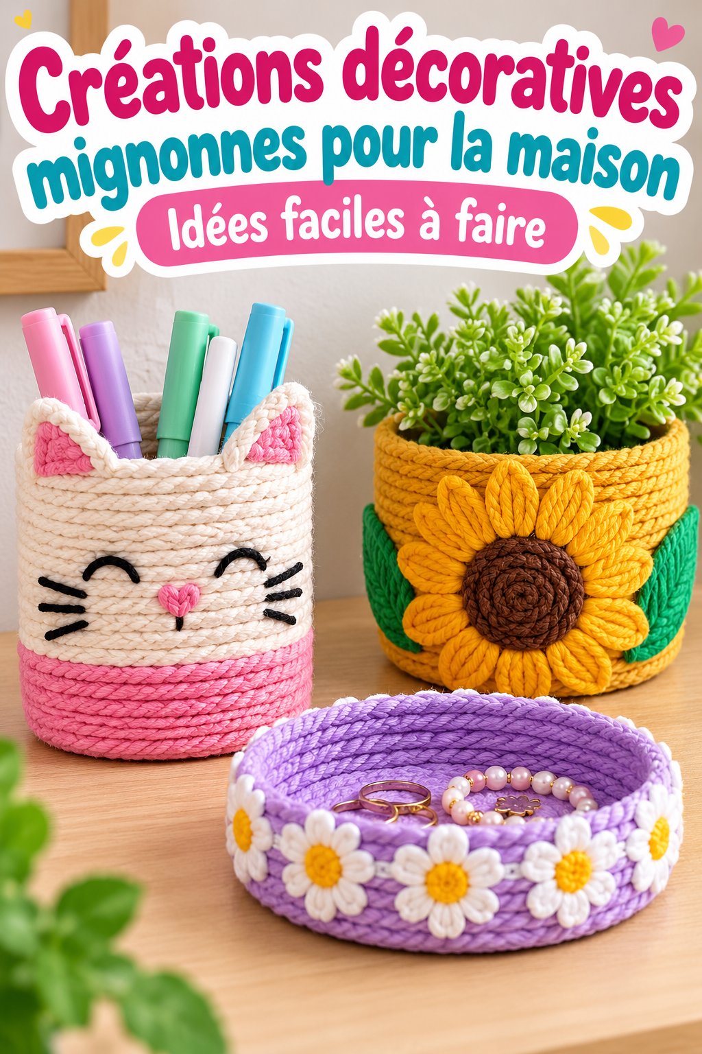 Un intérieur décoré avec des créations DIY adorables et personnelles.