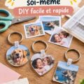 Porte-clés photo personnalisés avec des images de proches, créés à la main.
