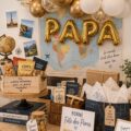 Père et enfant s'amusant lors d'un voyage en plein air, célébrant la fête des pères.