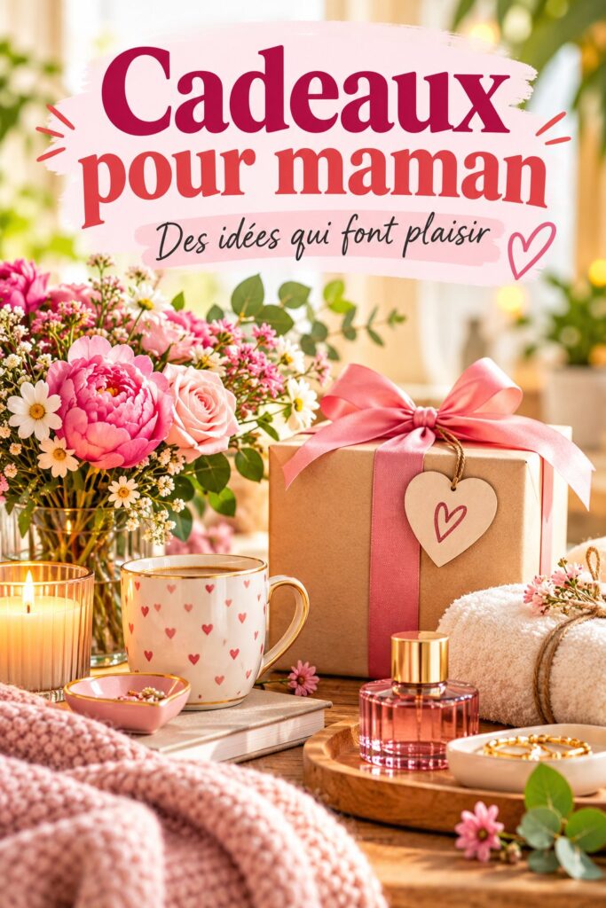 Un assortiment de cadeaux uniques pour une maman heureuse.