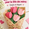 Cadeaux faits maison pour la fête des mères, présentés joliment sur une table.