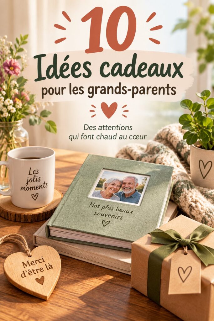 Une collection de beaux cadeaux pour grands-parents