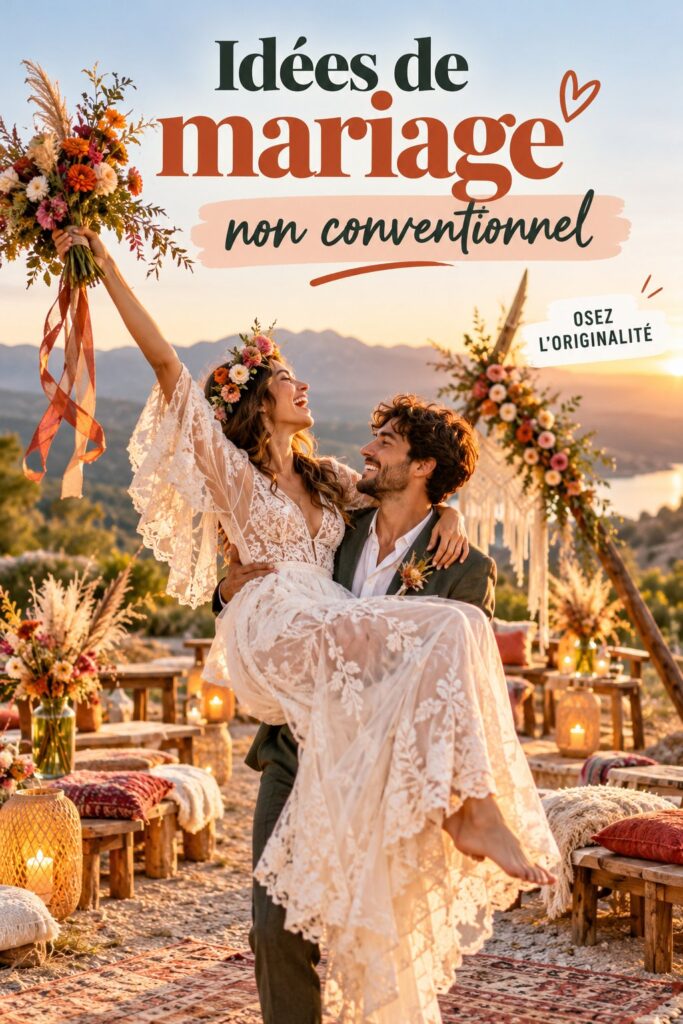 Un mariage en extérieur avec une décoration colorée et des éléments uniques