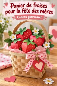 Un joli panier gourmand rempli de délices pour la fête des mères