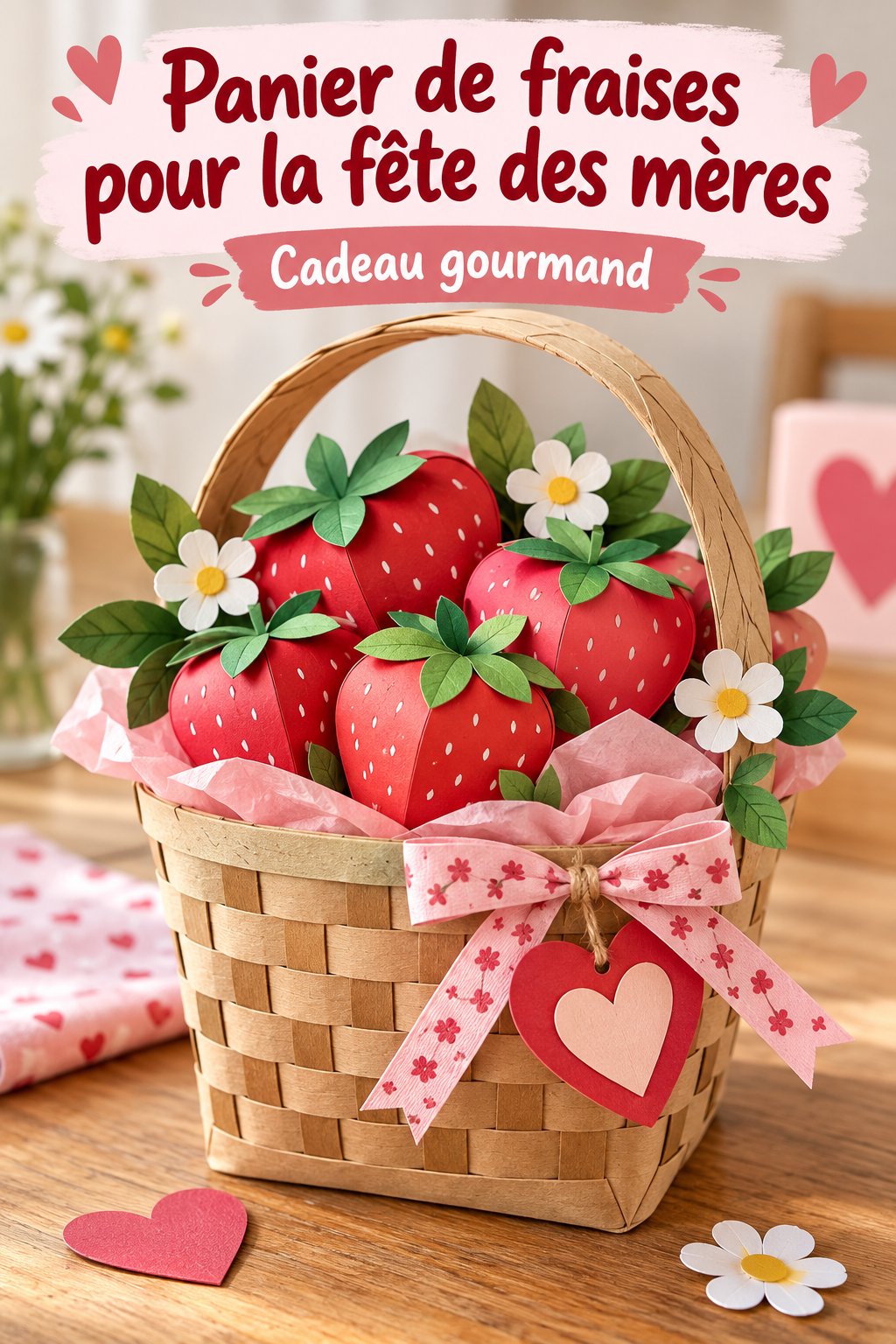Un joli panier gourmand rempli de délices pour la fête des mères